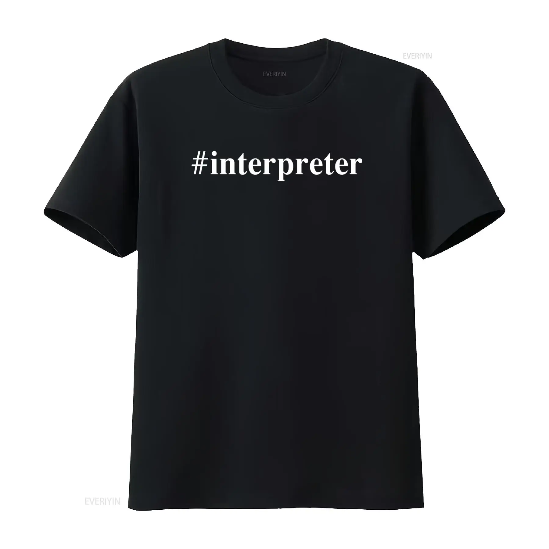 Vintage Fashion Hashtags - Kaos Interpreter untuk Ahli Bahasa dengan