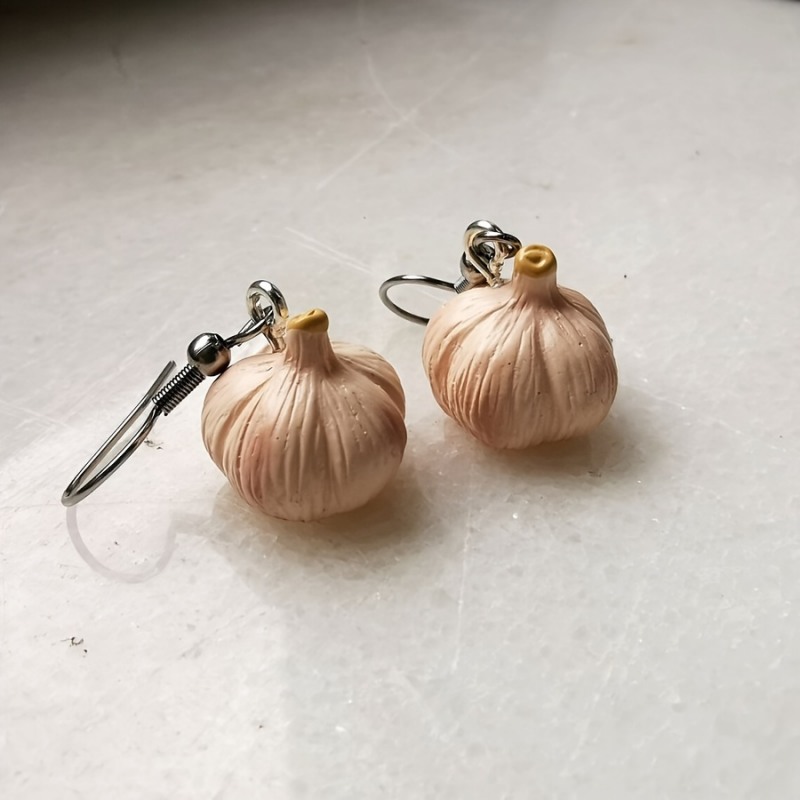 Vintage Fashion Enthusiasts - Anting-anting kait bawang putih Resin, perhiasan
