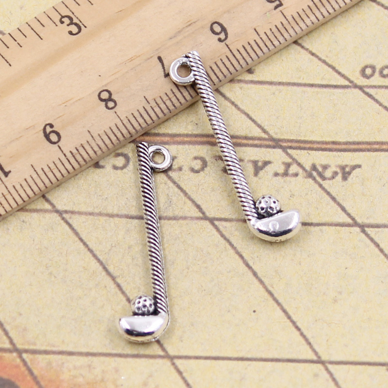 Vintage Fashion Club Photos - 30pcs Liontin Bola Golf 32x8mm Warna
