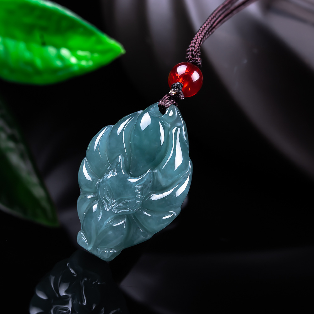 Vintage Fashion Accessories - Kalung Liontin Rubah Giok Burma Alami