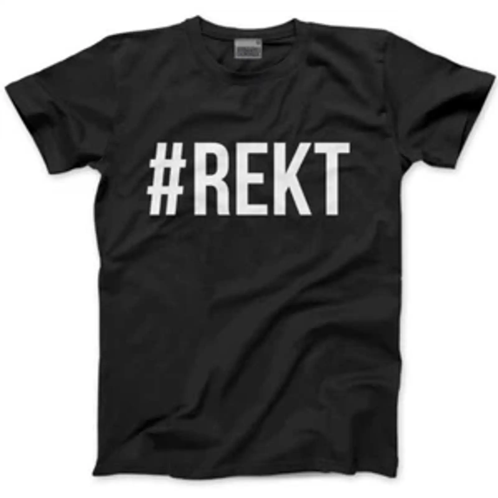 Vintage Fashion Hashtags - Kaos Pria REKT Hashtag Wrecked Vintage