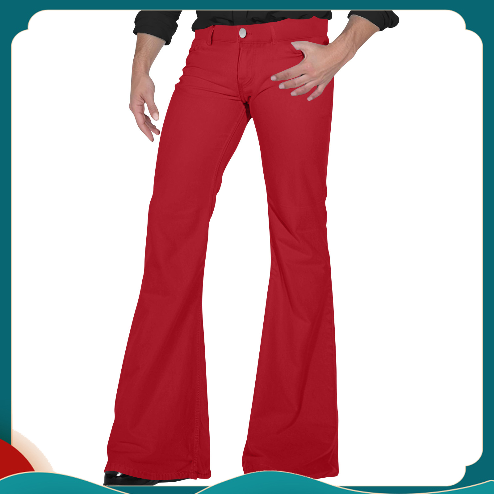 Retro Track Pant - Celana panjang Vintage berkobar Retro pria,