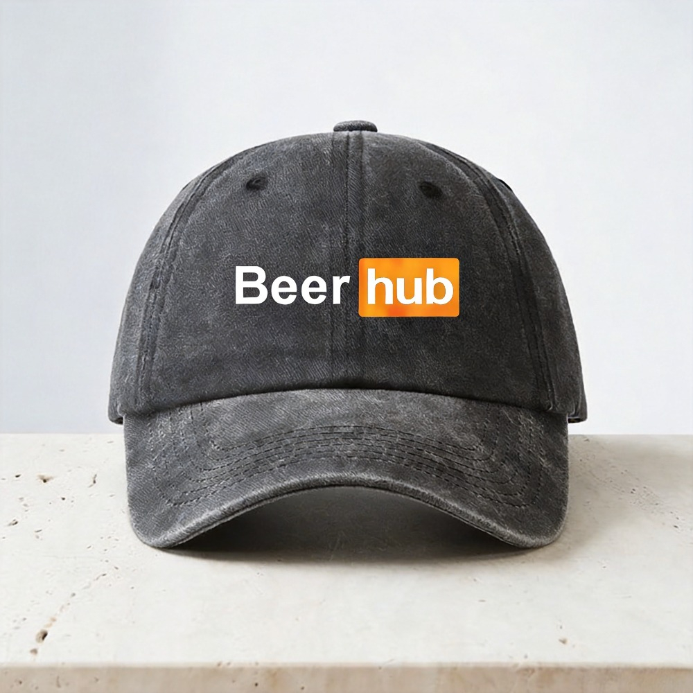 Vintage Fashion Hub - Topi Bisbol Beer Hub print Vintage