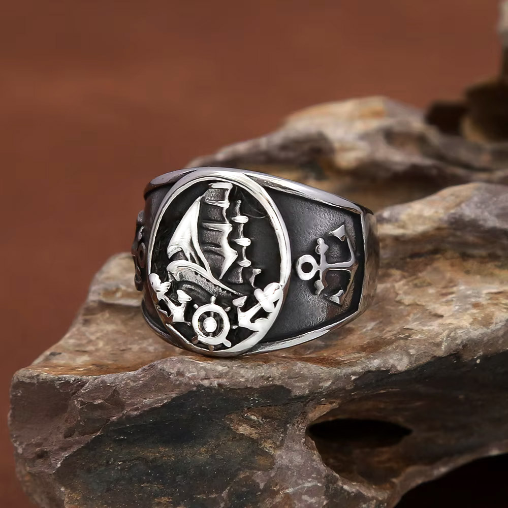 Vintage Fashion Wheel - Cincin Segel Baja Anti Karat Motif