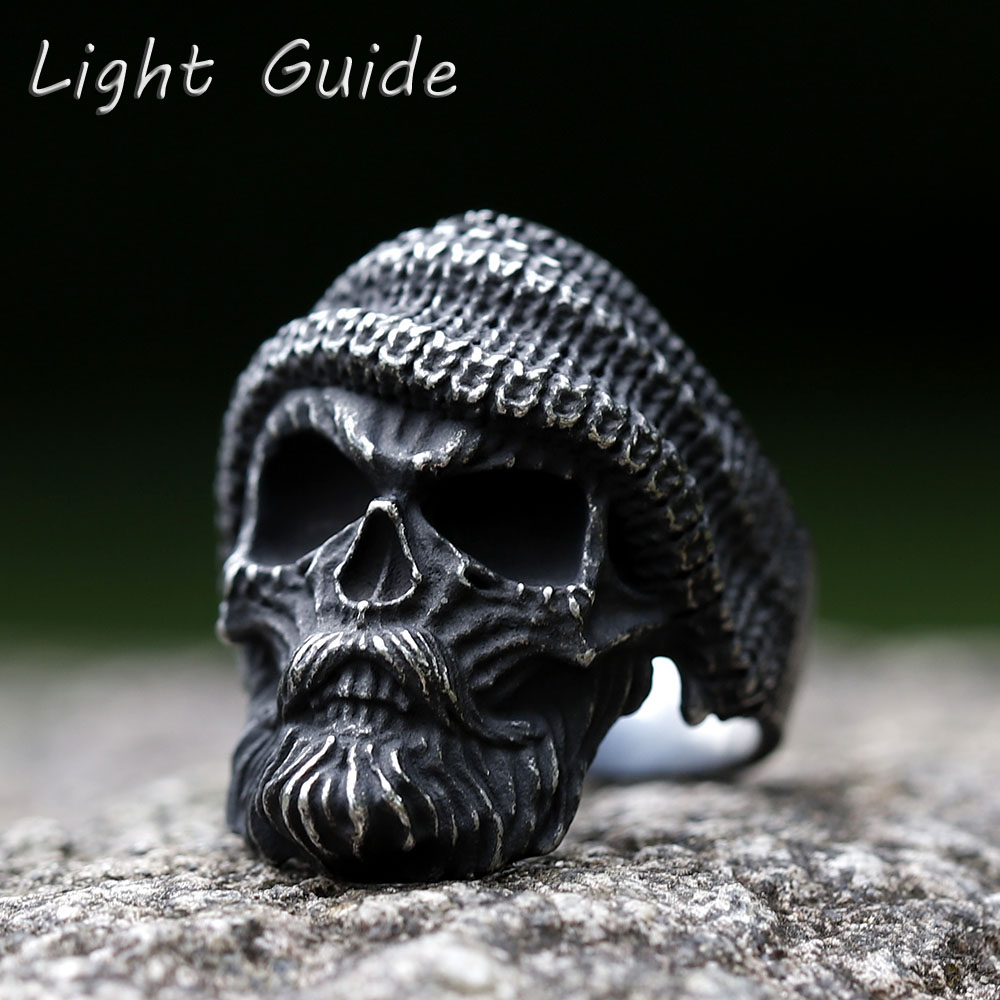 Vintage Fashion Guide - Cincin tengkorak Vintage pria, cincin perhiasan