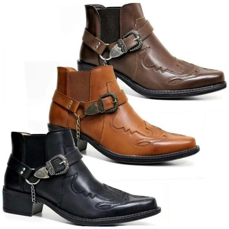 Vintage Fashion Mens - Sepatu Boots Kulit Vintage Pria 2026,