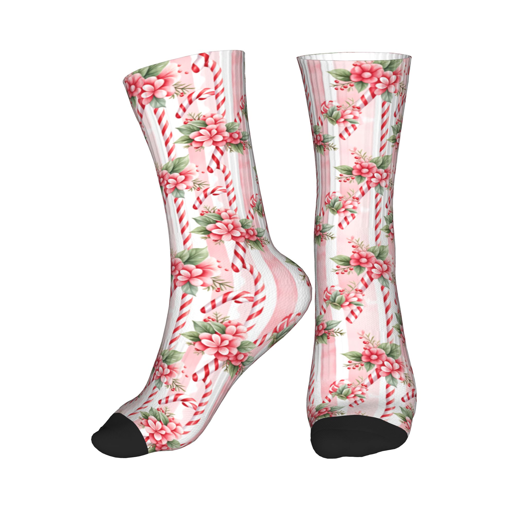 Vintage Fashion Mens - Kaus Kaki Pola Natal Vintage Pink
