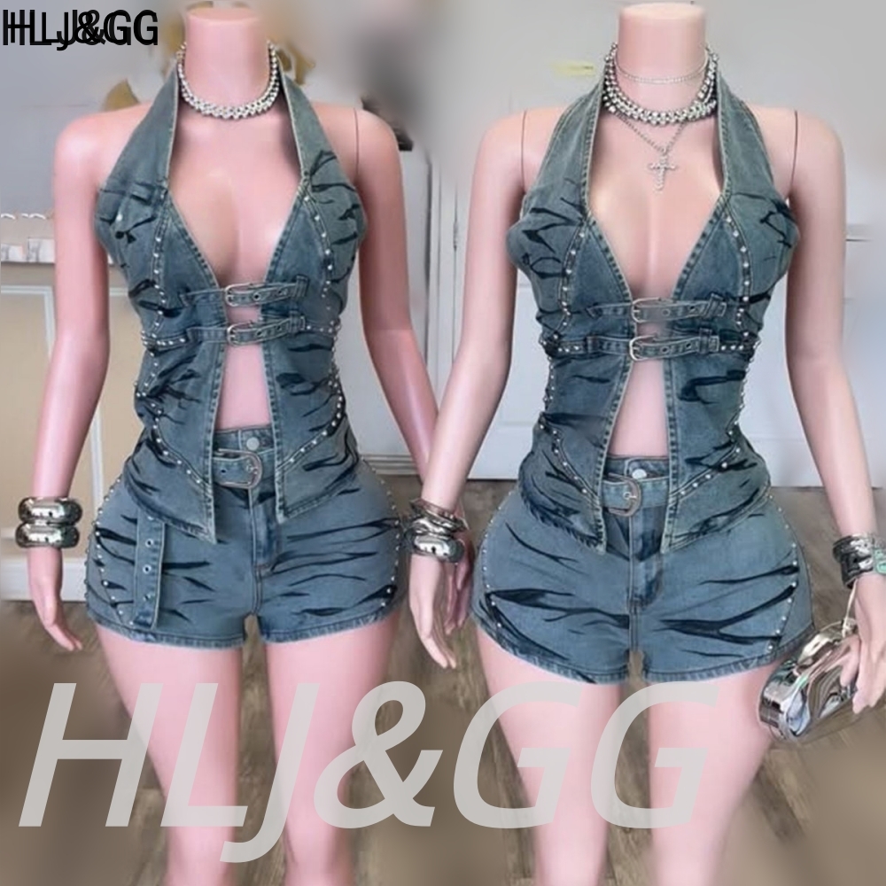 Vintage Fashion Club - HLJ&GG Set Dua Potong Denim Vintage