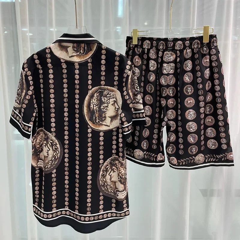 Vintage Fashion Mens - Setelan Kemeja Pria Royal Luxury Motif