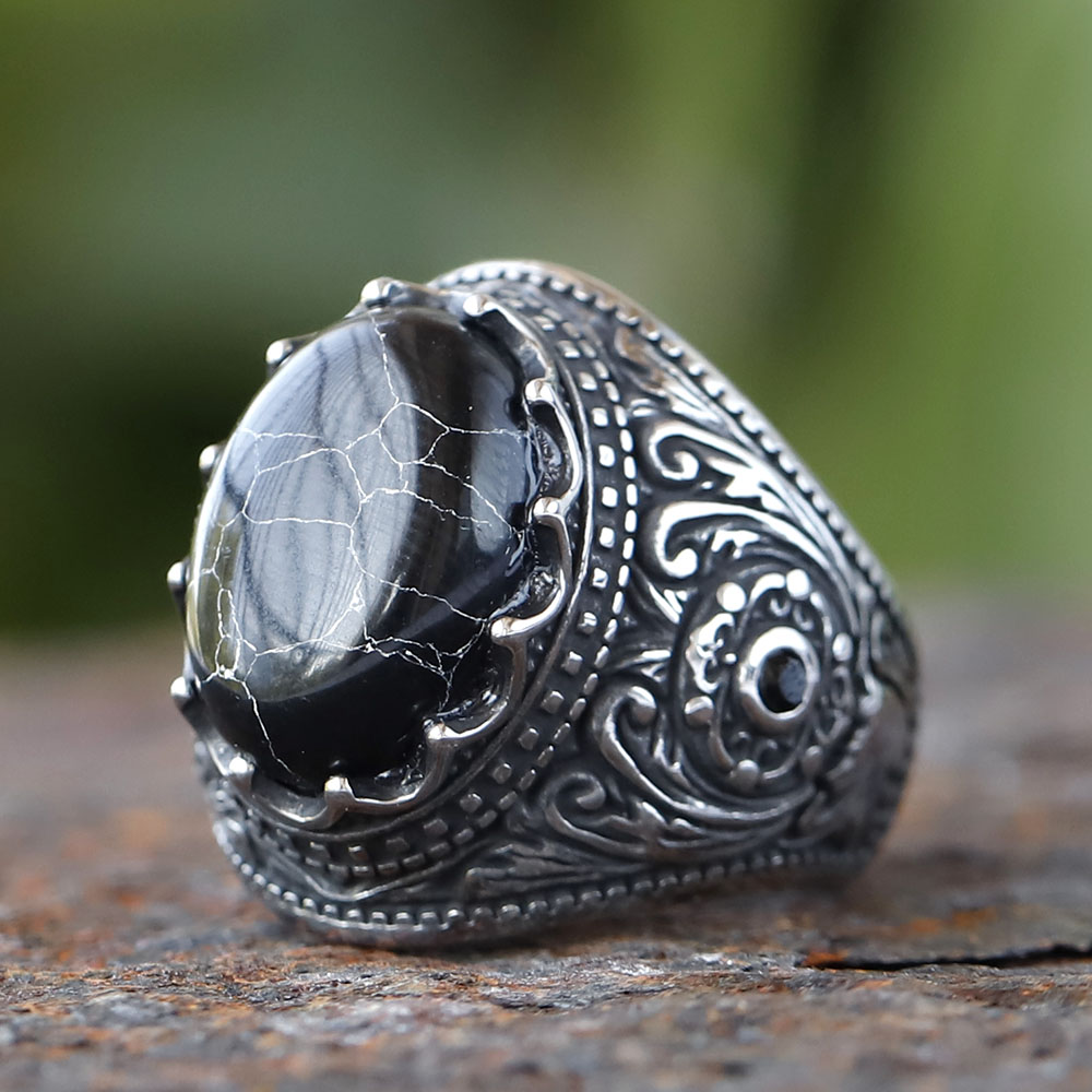 Cincin zirkon Hitam Turki buat - Vintage Fashion Guide ulasan dan harga