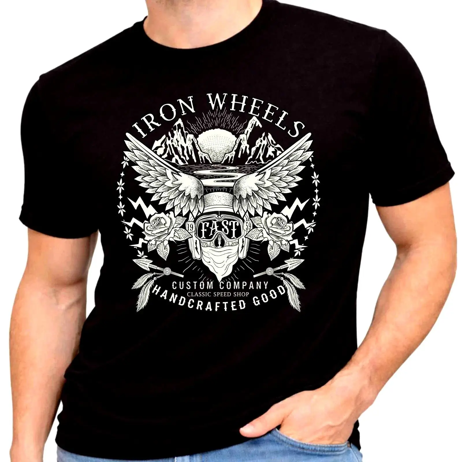 Kaos Iron Wheels Fast Motorcyc - Vintage Fashion Wheel ulasan dan harga