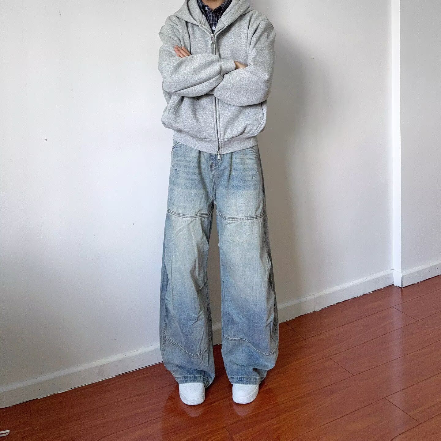 Celana Jeans Biru Retro Pria C - Vintage Y2K ulasan dan harga