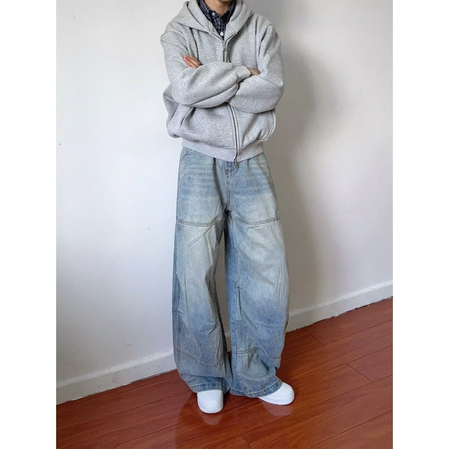 Celana Jeans Biru Retro Pria C - Vintage Y2K ulasan dan harga