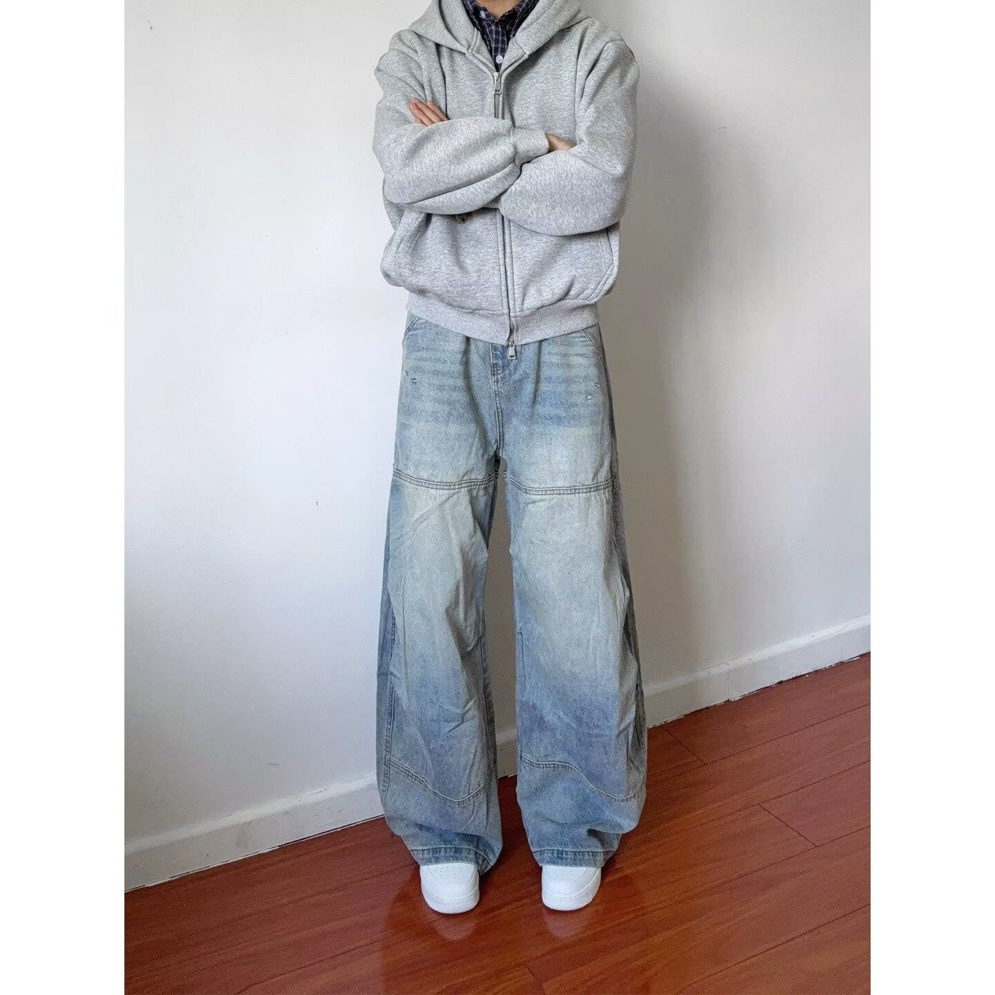 Celana Jeans Biru Retro Pria C - Vintage Y2K ulasan dan harga