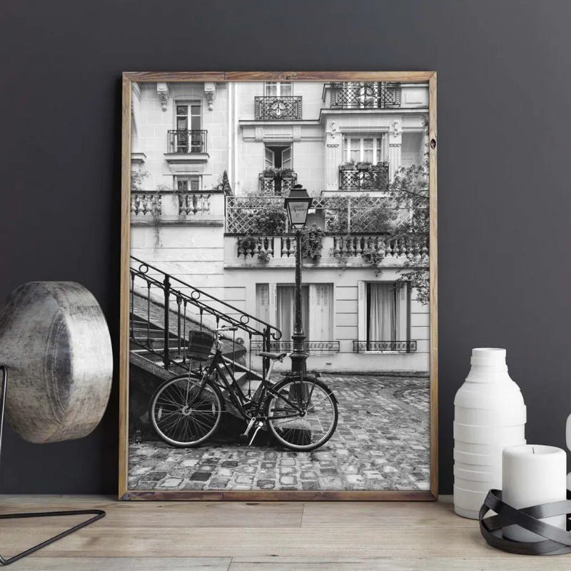 Poster Hitam Putih Bergaya Fas - Vintage Vogue Fashion Poster ulasan dan harga