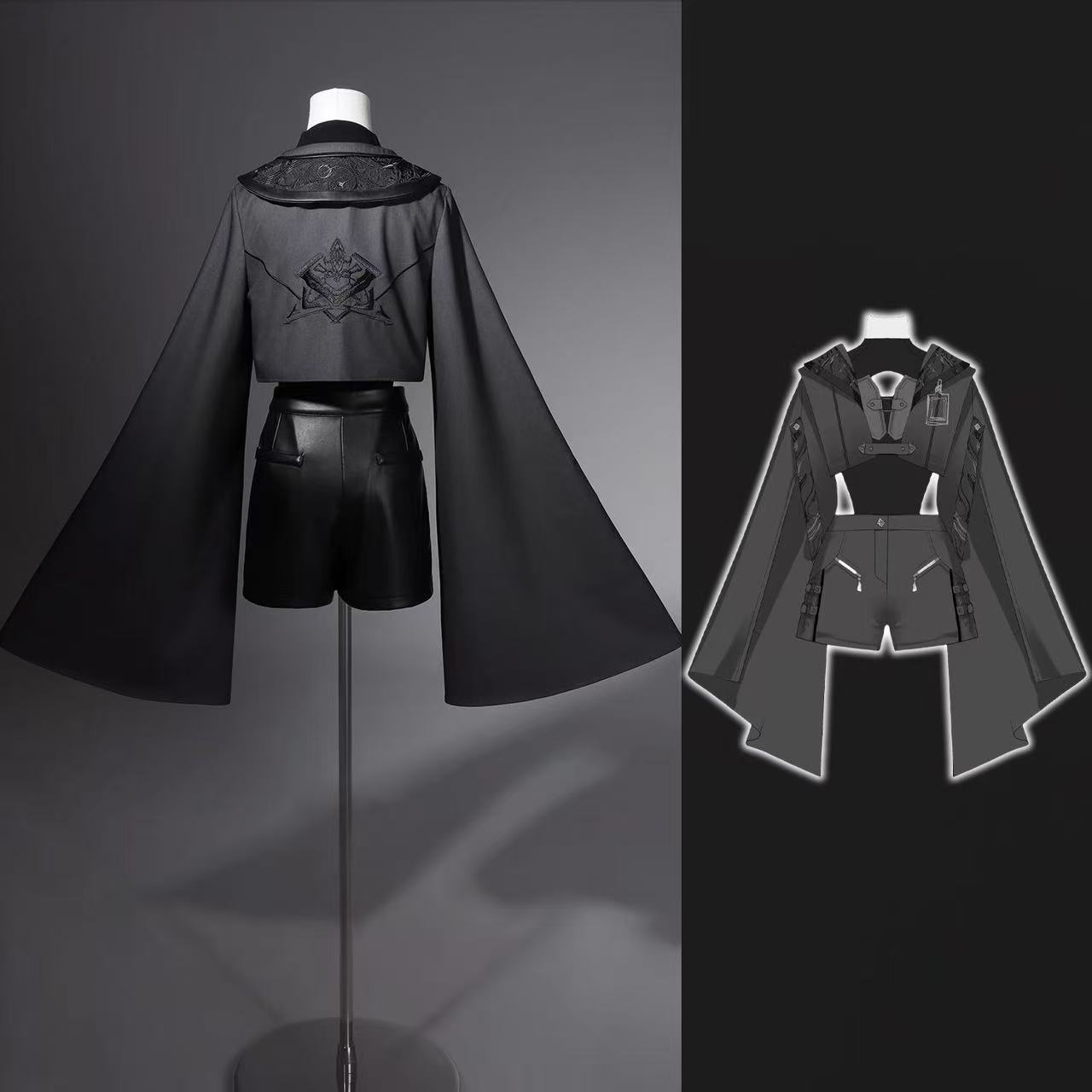 Kostum Gotik Hitam Gelap Wanit - Retro Track Pant ulasan dan harga