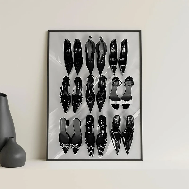 Poster Seni Sepatu Hak Tinggi  - Vintage Vogue Fashion Poster ulasan dan harga