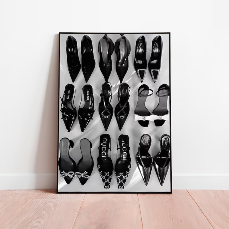 Poster Seni Sepatu Hak Tinggi  - Vintage Vogue Fashion Poster ulasan dan harga