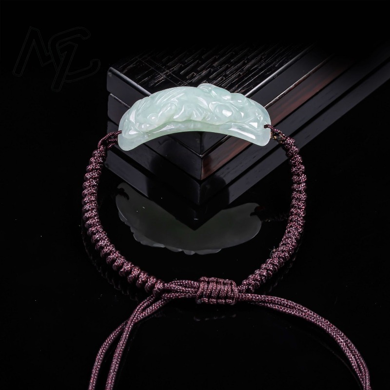 Gelang Giok Burma Pixiu Ukiran - Vintage Fashion Accessories ulasan dan harga