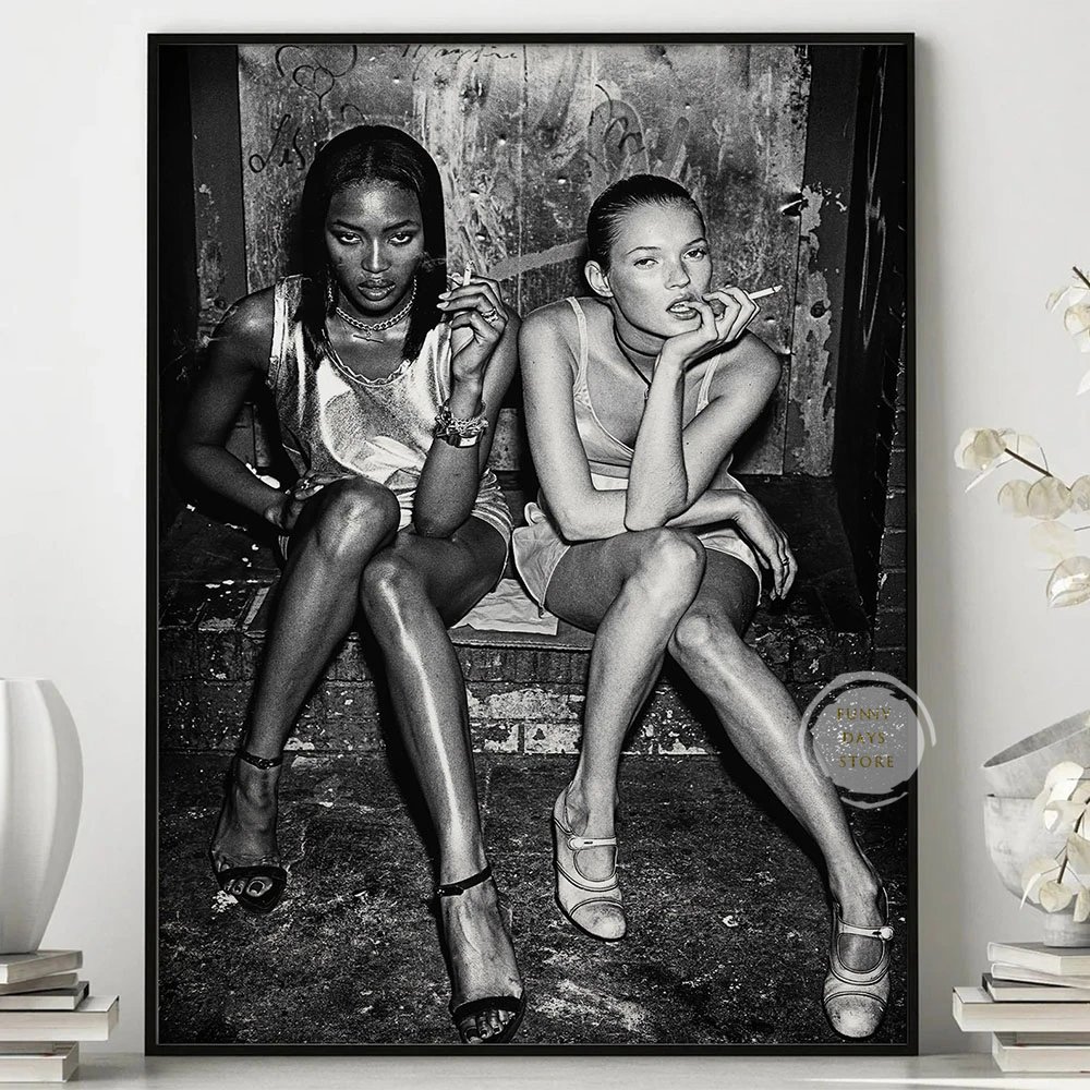 Poster Kate Moss Supermodel Se - Vintage Vogue Fashion Poster ulasan dan harga