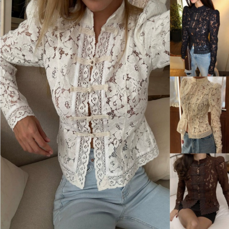 Kemeja Wanita Motif Renda Musi - Vintage Fashion Club ulasan dan harga