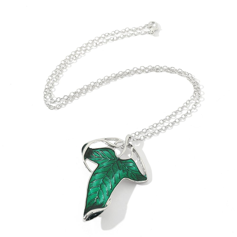 Kalung Liontin Daun Hijau Vint - Vintage Fashion Accessories ulasan dan harga