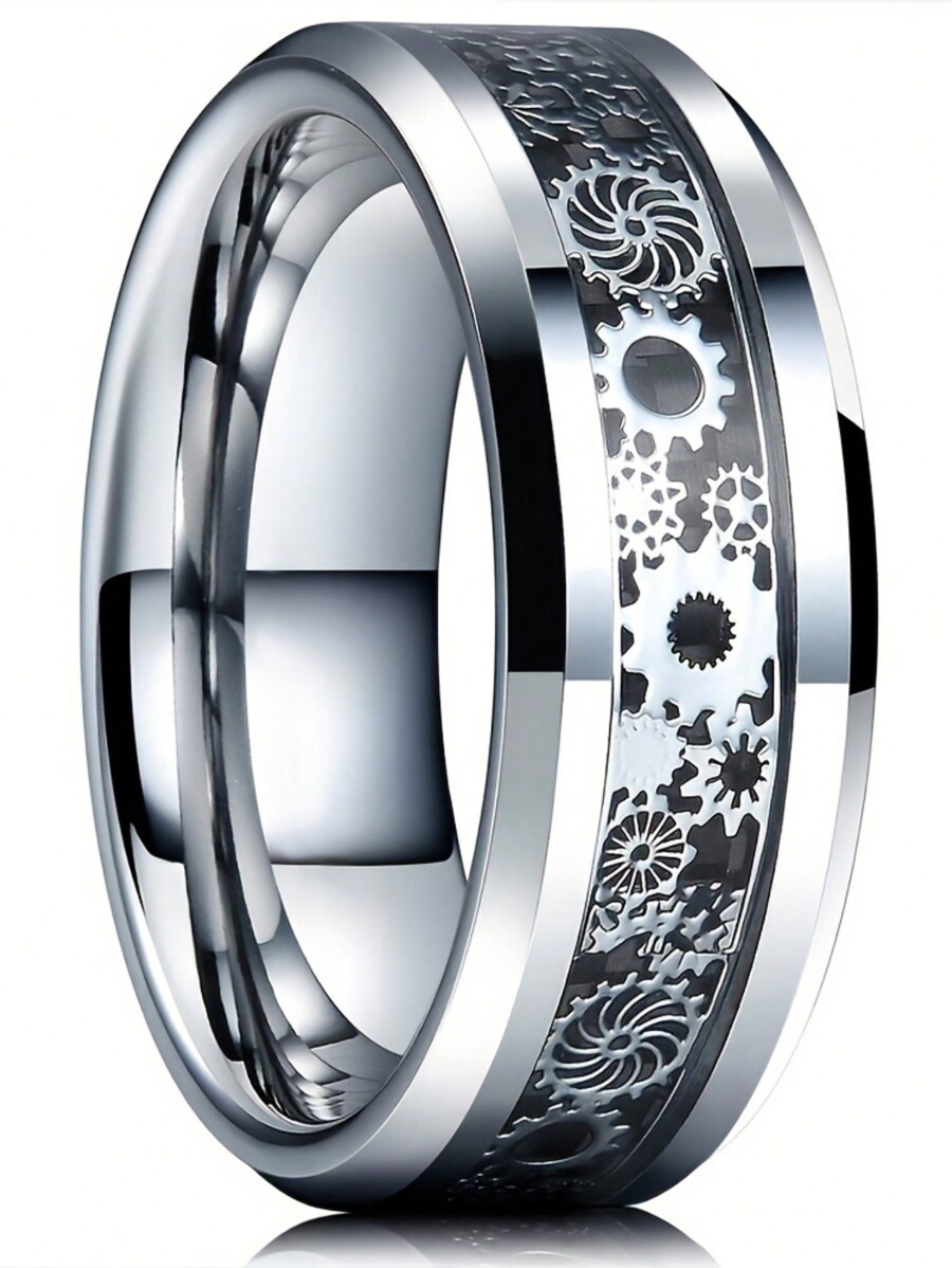 1 Buah Cincin Baja Tahan Karat - Vintage Fashion Wheel ulasan dan harga