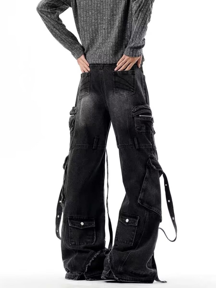 Celana Jeans Cargo Baggy Hitam - Retro Track Pant ulasan dan harga