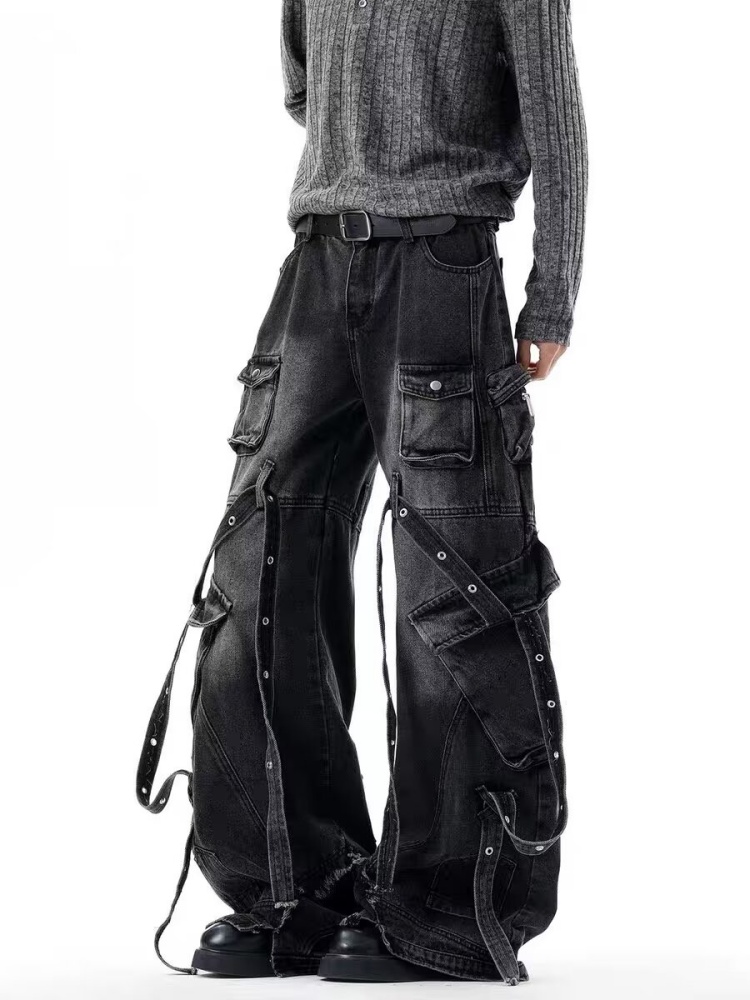 Celana Jeans Cargo Baggy Hitam - Retro Track Pant ulasan dan harga