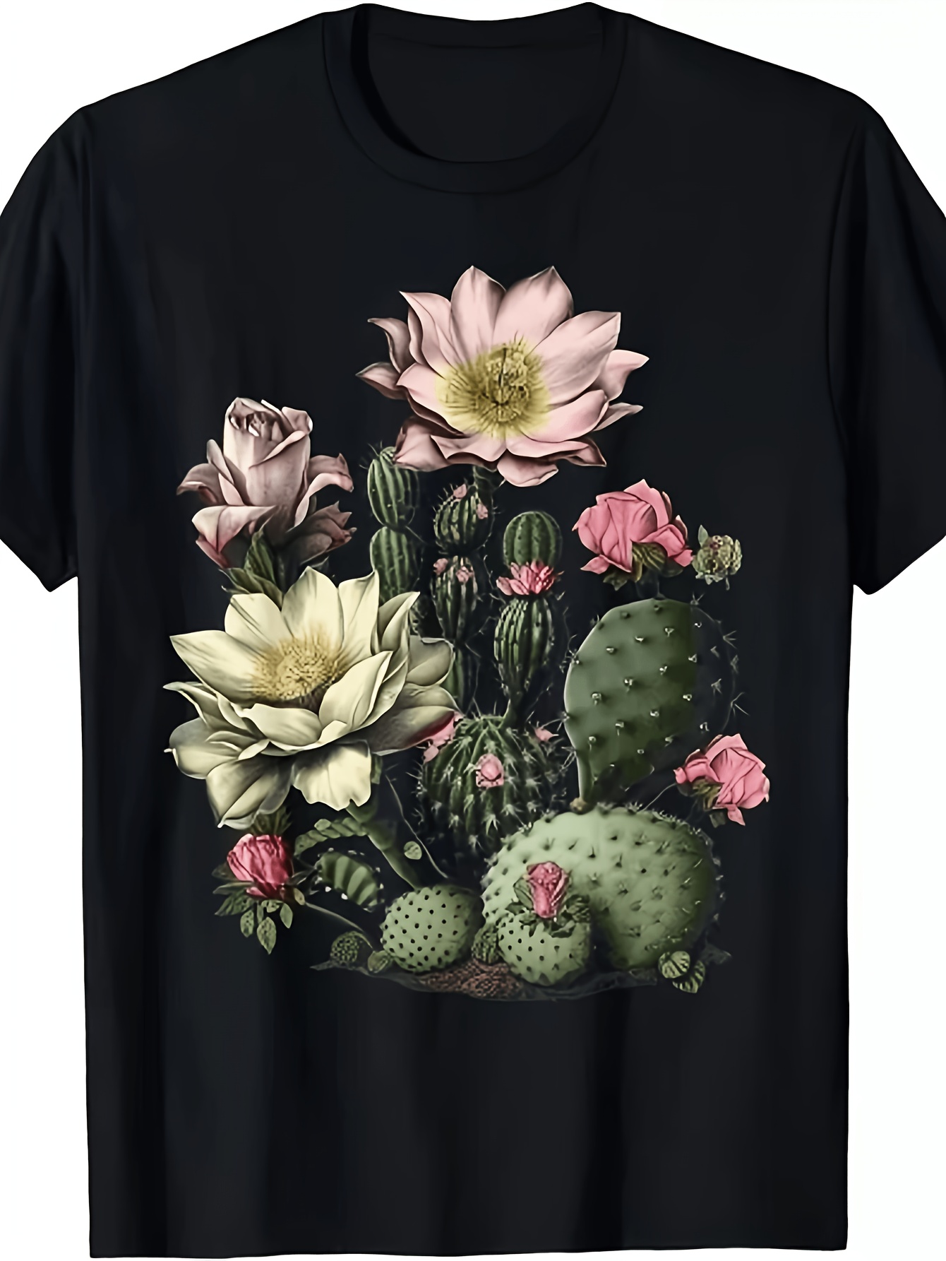 Kaos Unisex Motif Kaktus dan S - Vintage Fashion Enthusiasts ulasan dan harga