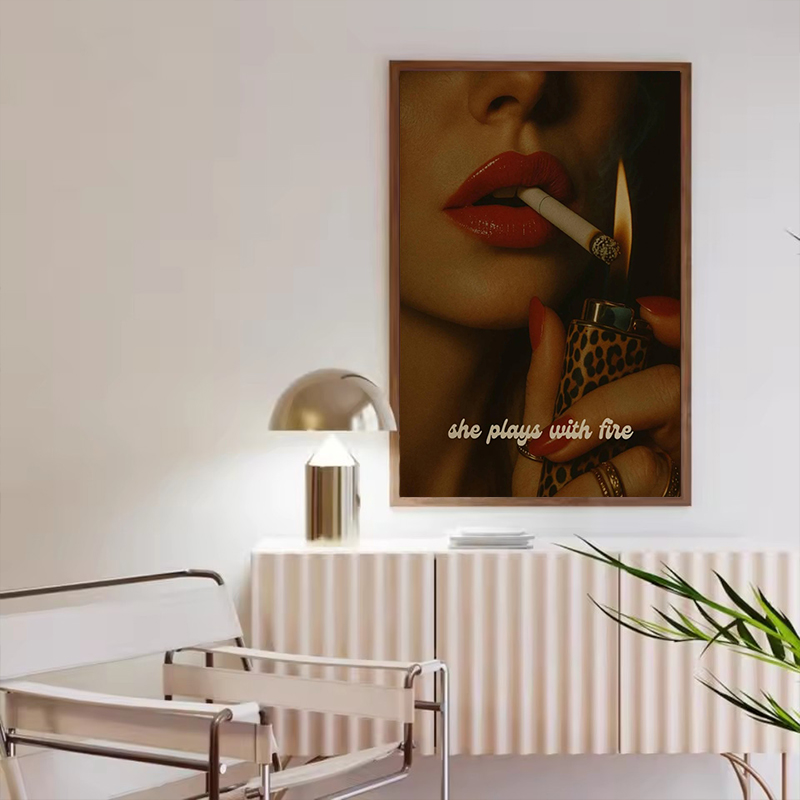 Poster Seni Dinding Kotak Kore - Vintage Vogue Fashion Poster ulasan dan harga