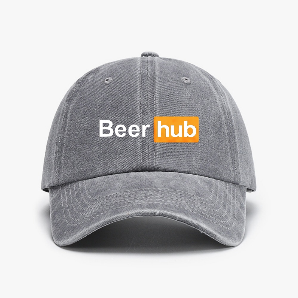 Topi Bisbol Beer Hub print Vin - Vintage Fashion Hub ulasan dan harga