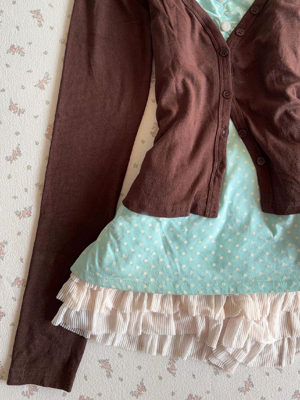 Set Gaun Kamisol Vintage Y2K C - Crop Cardigan Vintage ulasan dan harga