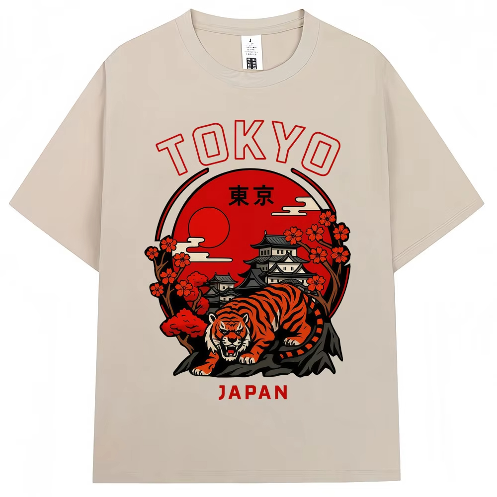 Kaos Grafis Tokyo Tiger Sakura - Vintage Fashion In Tokyo ulasan dan harga