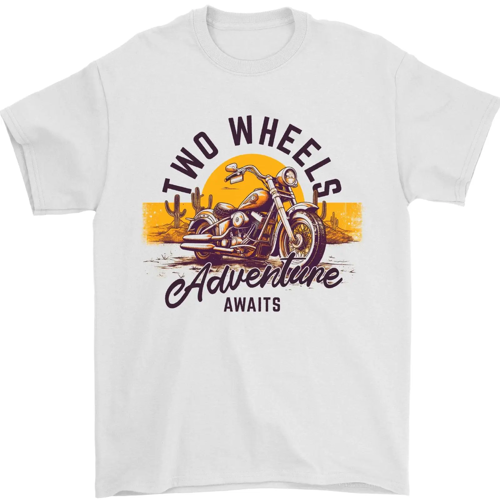 Kaos Pria 2 Wheels Adventure B - Vintage Fashion Wheel ulasan dan harga